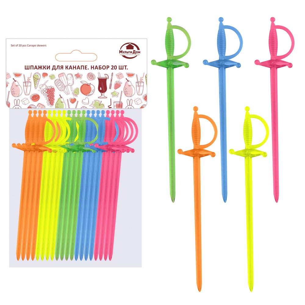Шпажки для канапе Шпага 20шт 7см арт.МТ76-74 по цене 