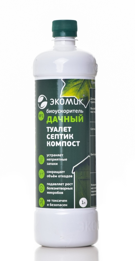 Очиститель ЭКОМИК Дачный септиков, туалетов и компостирования 1л по цене 
