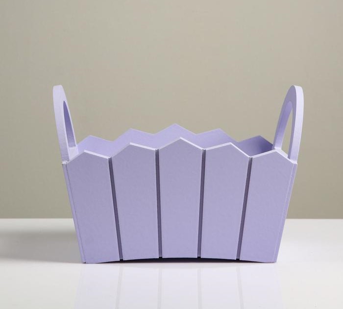 Кашпо Мария 25×16×17см МДФ, лаванда арт.5309144 по цене 