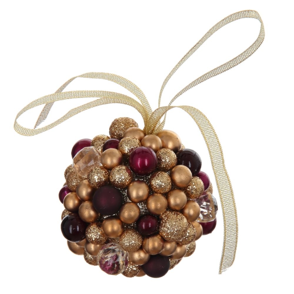 Изделие декоративное Шар Гламур, золото 9х9х9см по цене 