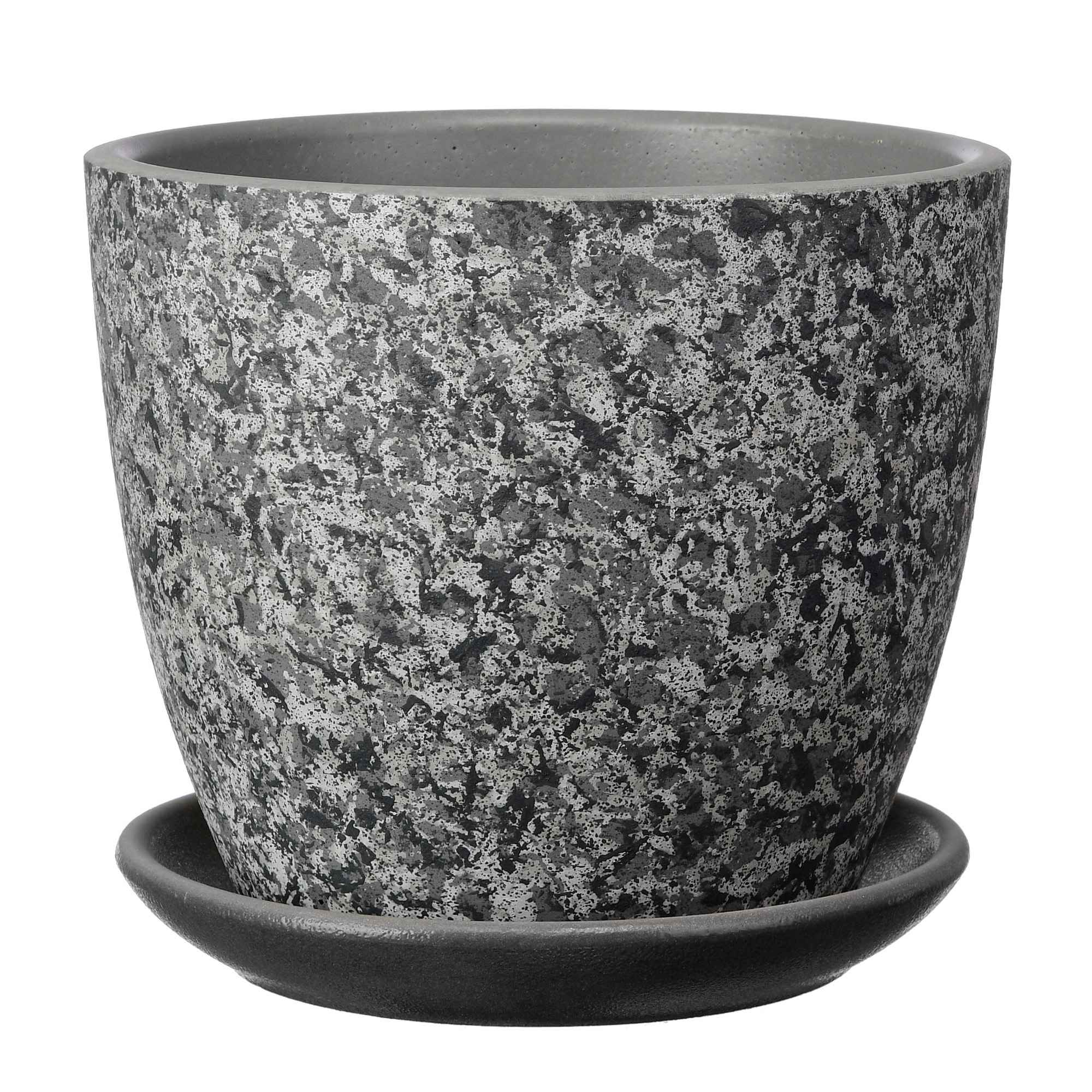 Горшок Гризайль серый бутон 25см, бетон по цене 