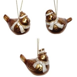 Украшение новогоднее Бронзовая птичка 9,7х5,8х7,1 см по цене 