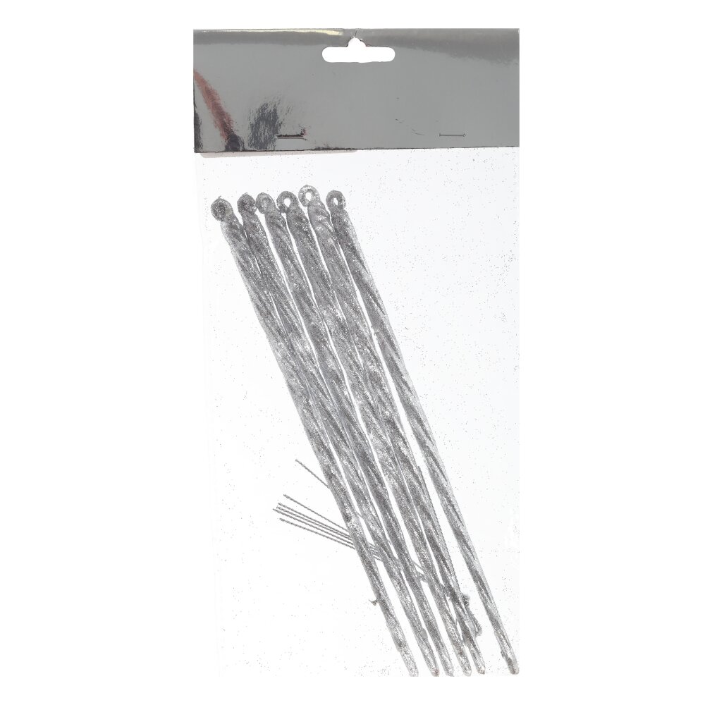 Изделие подвесное Сосулька набор 6шт 5х0,7х19см арт.823753 по цене 