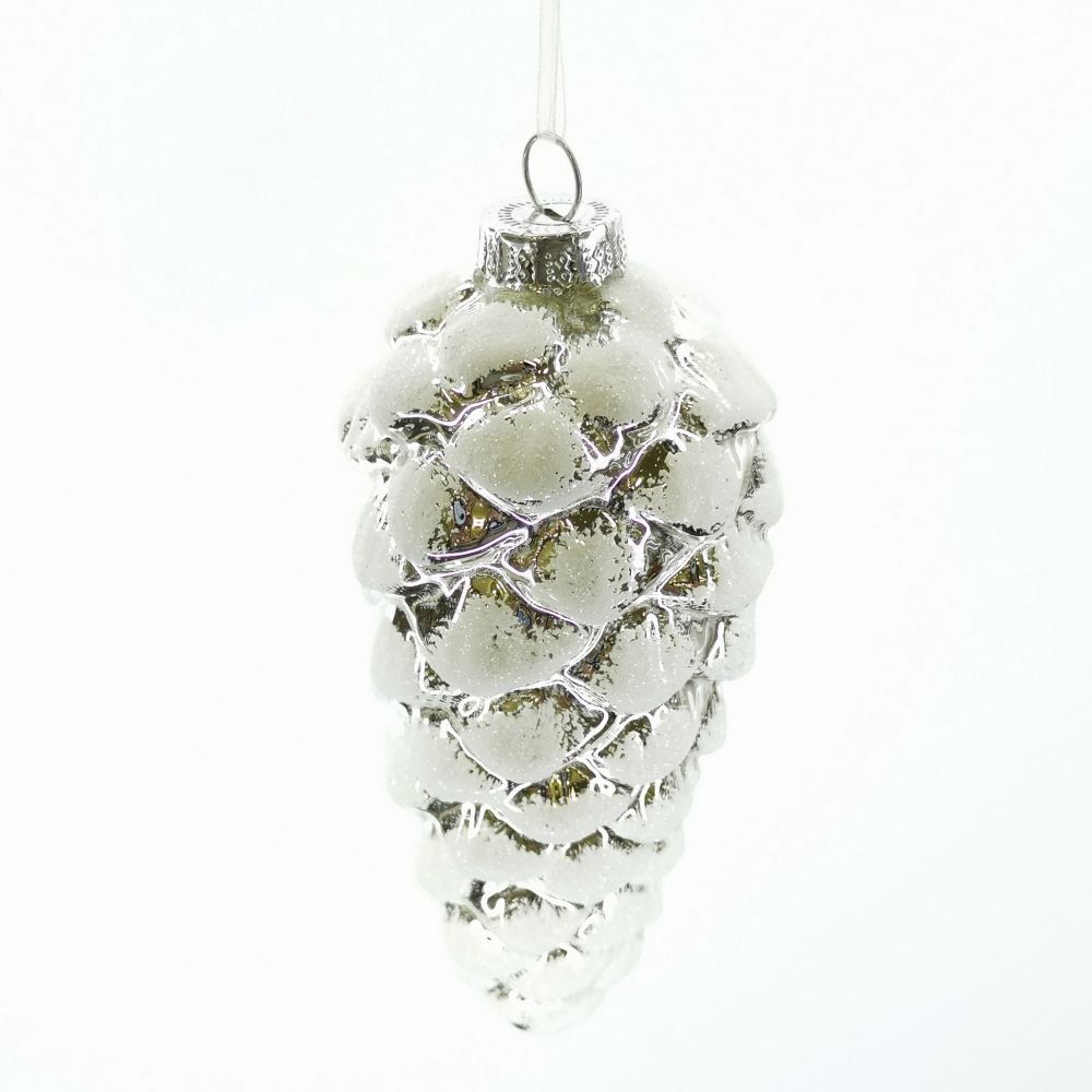 Украшение новогоднее Шишка 6х6х13,5см стекло арт.753061 по цене 