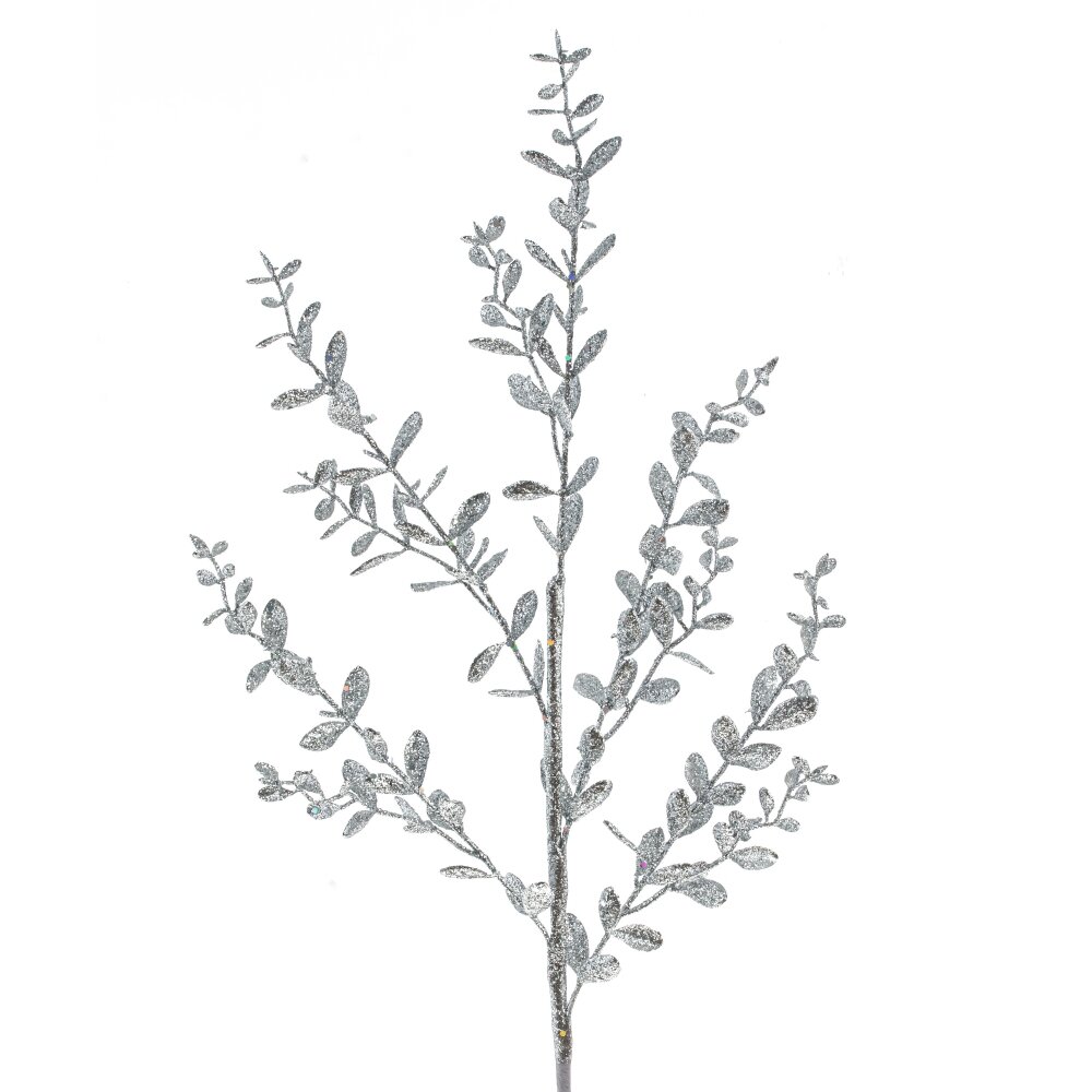 Изделие декоративное Ветка Эвкалипта серебро 20х20х75см полимерные материалы, металл арт.792216 по цене 
