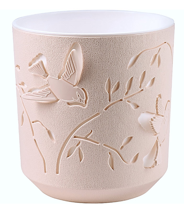 Кашпо Колибри 1,25л Пудра-Белый арт.КШ-4647 по цене 