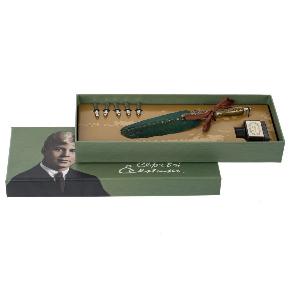 Набор подарочный: ручка перьевая 5 наконечников чернильница арт.817073 по цене 