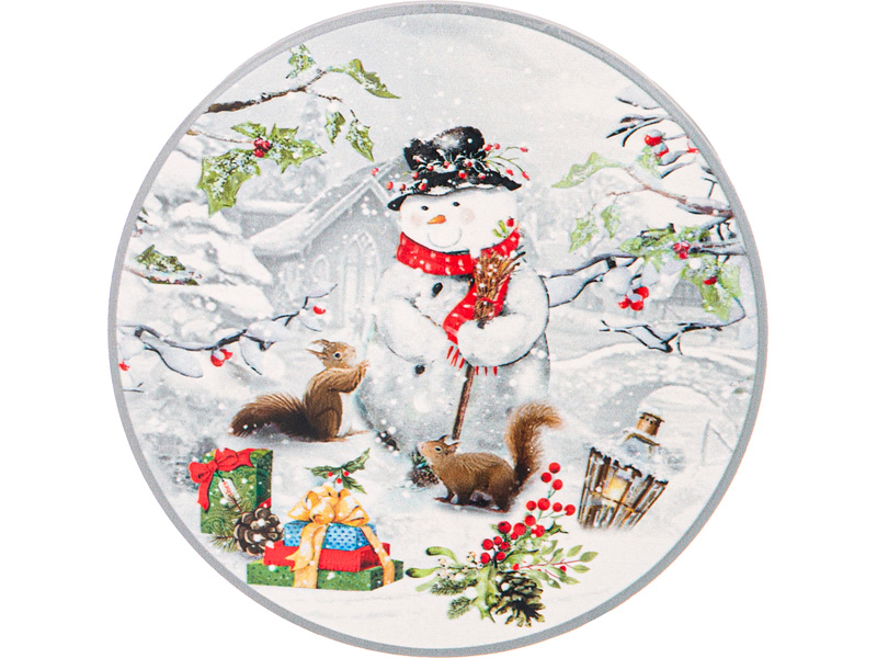 Подставка под горячее Агнесс с Новым Годом 11см керамика арт.358-2129 по цене 