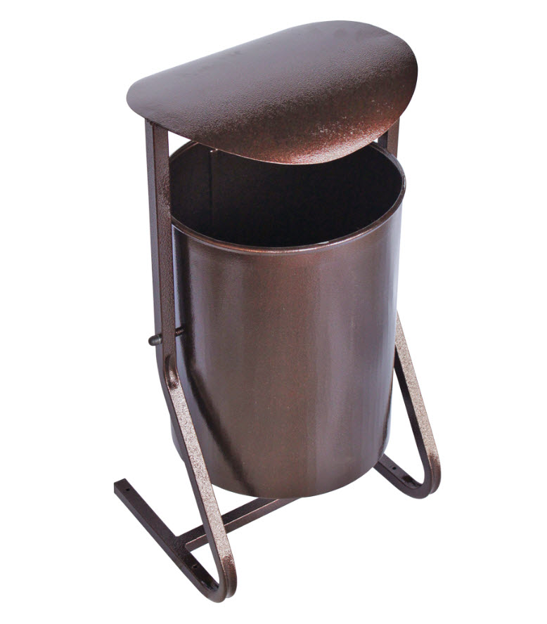 Урна уличная с крышей 25л Комплект-Агро 30х68х36см круглая, сталь по цене 