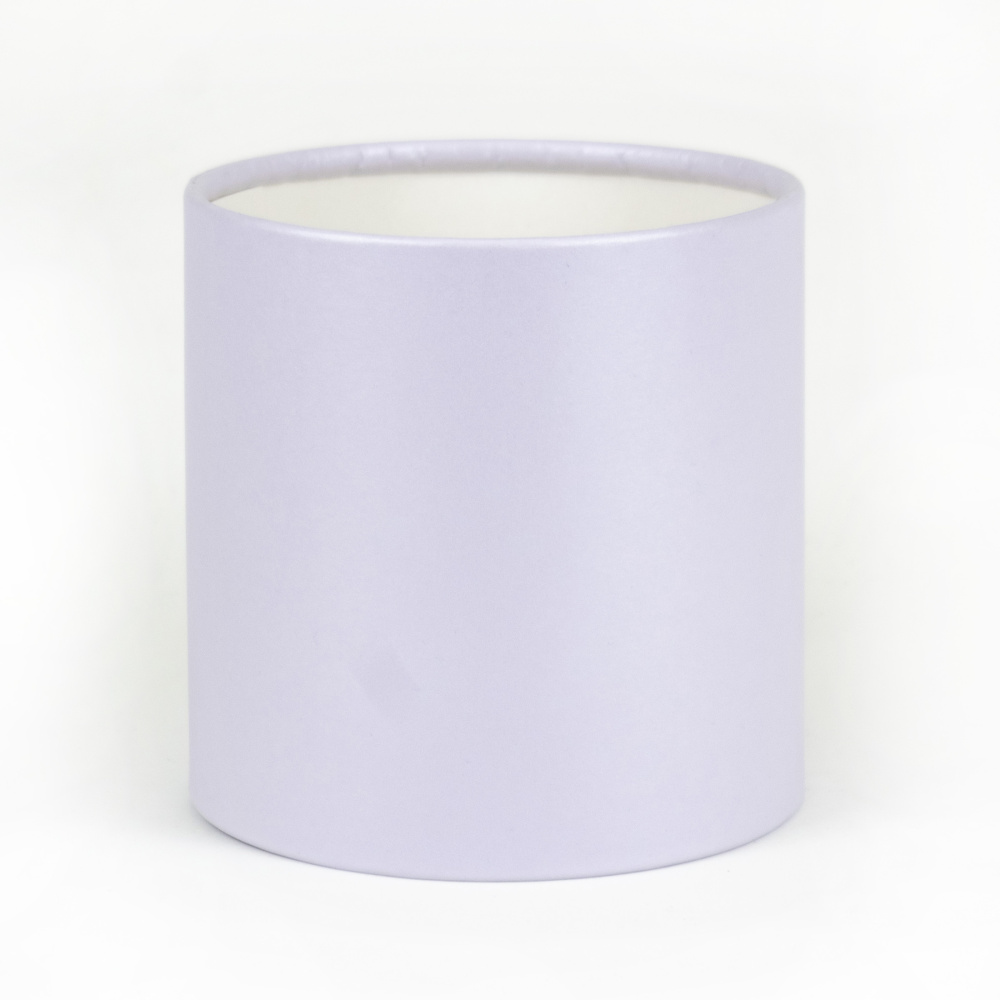 Коробка подарочная круглая без крышки 12x12см, светло-сиреневый по цене 
