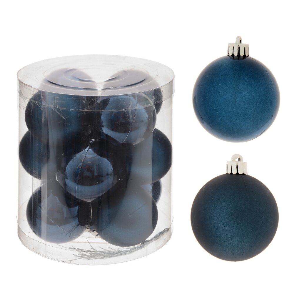 Украшение новогоднее Шар Ночь, синий набор из 12шт, 4см по цене 