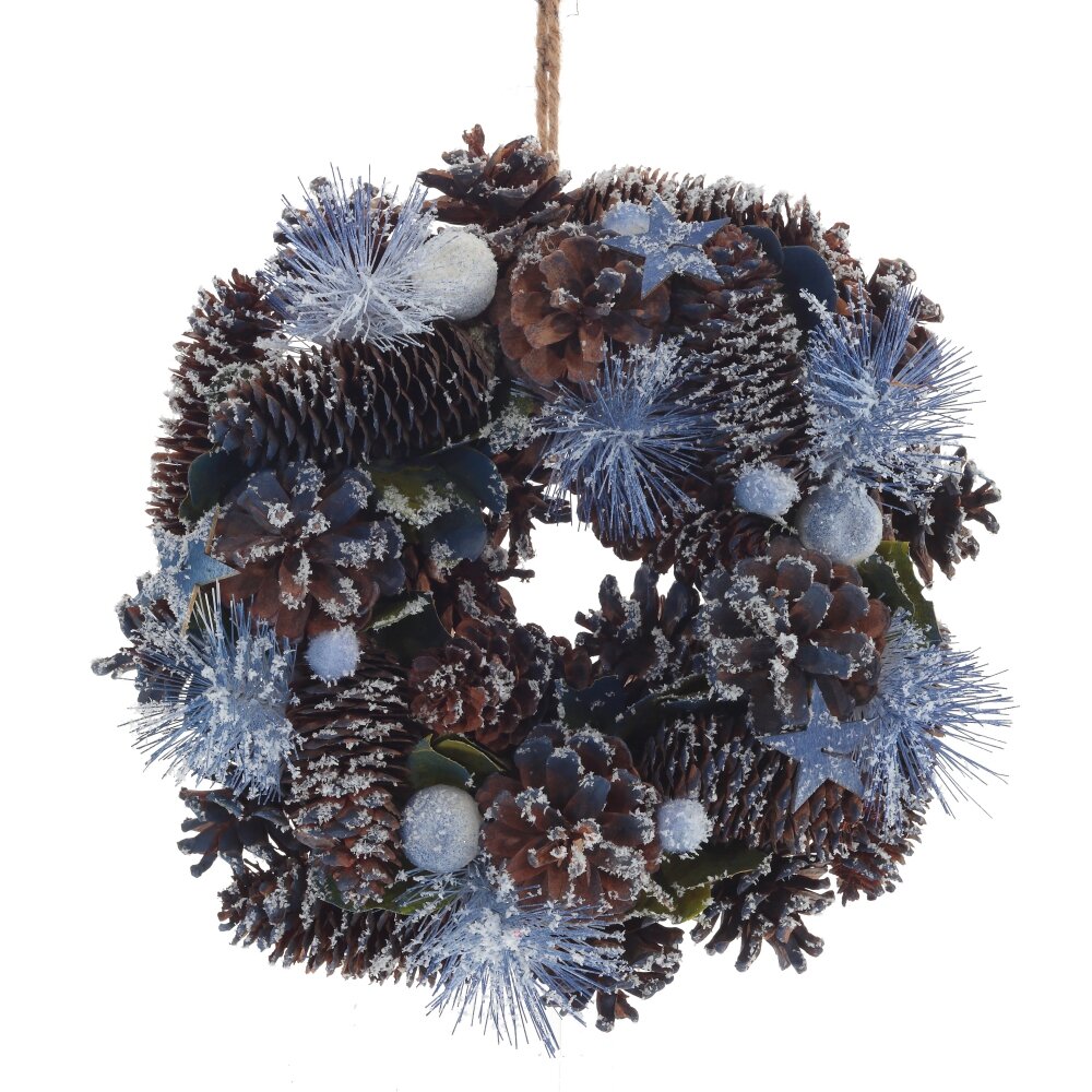 Изделие декоративное Венок синий 27х8см по цене 