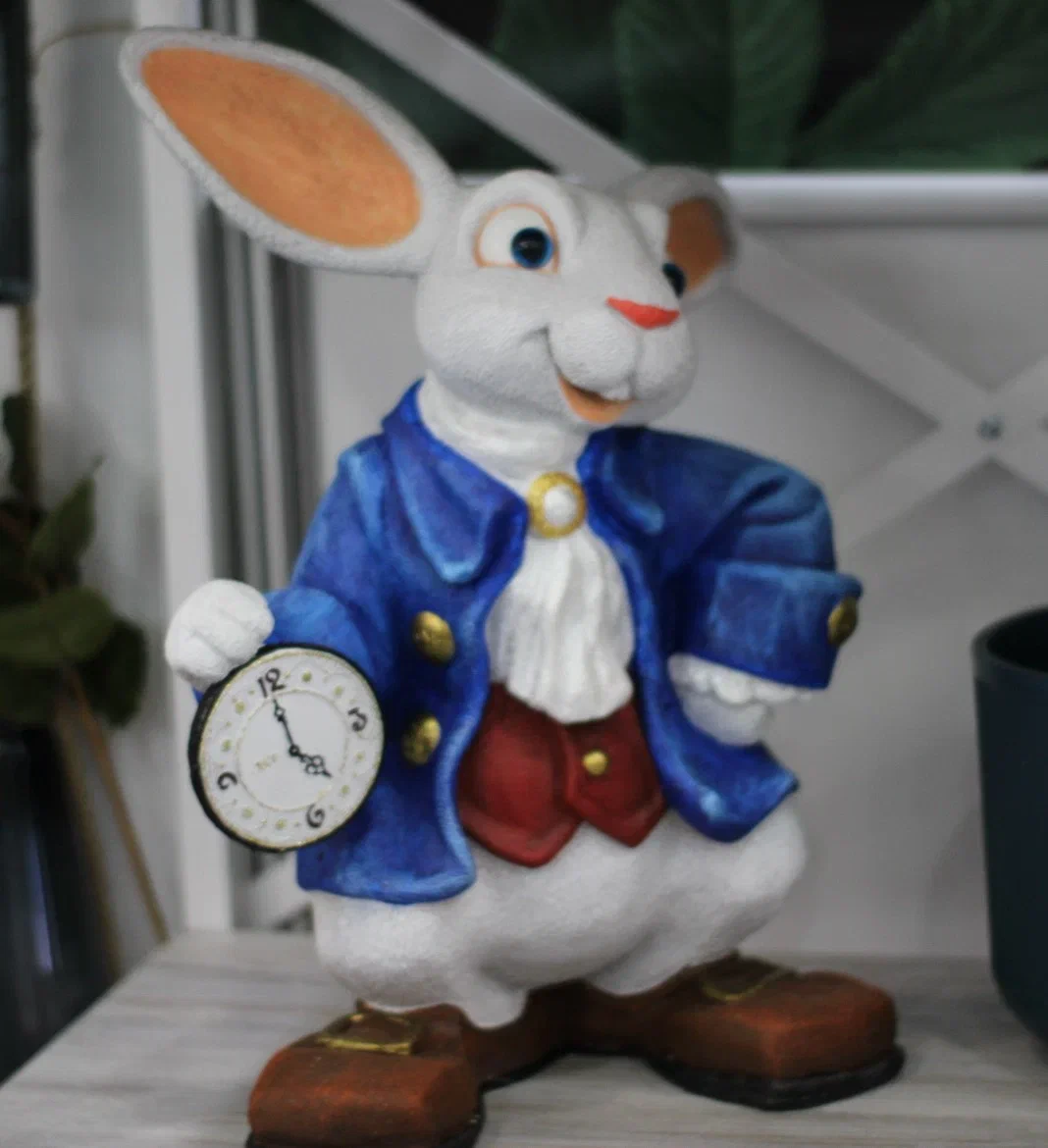 Фигура садовая Кролик Тик Так 18х28х40см полистоун арт.Ф326бел по цене 