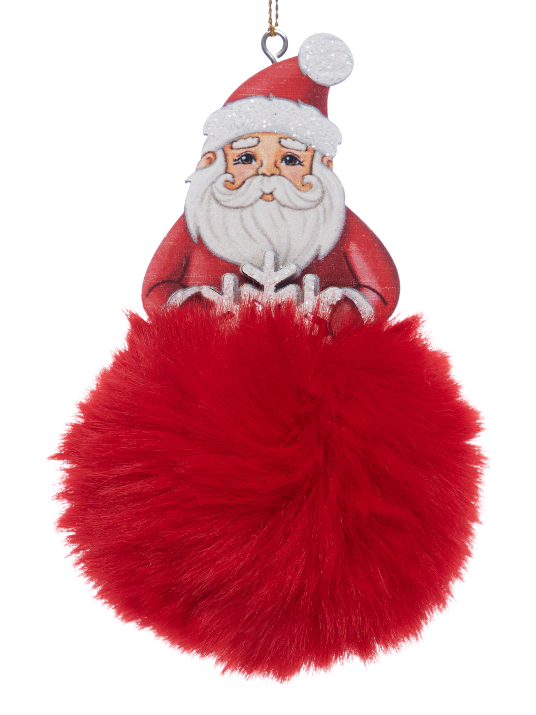 Украшение новогоднее Дед Мороз 10,6x6x6см, дерево арт.92571 по цене 