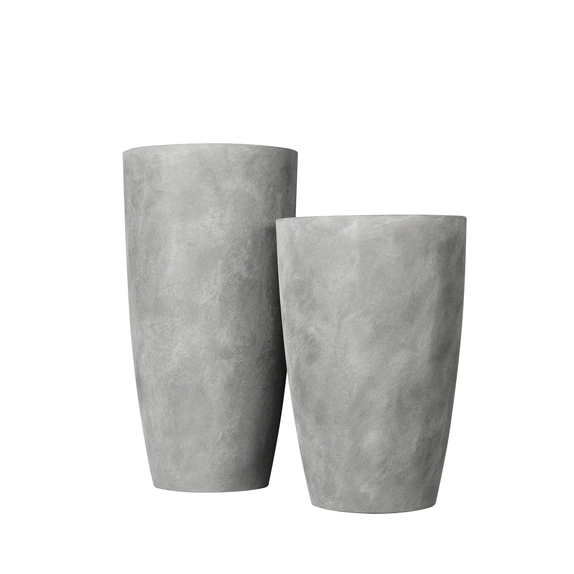 Вазон с тех горшком Замша серый бут ВН №8 38,5л, бетон по цене 