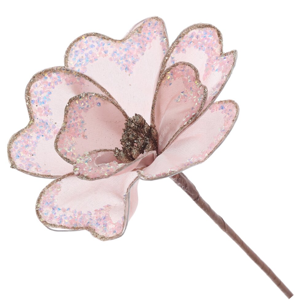 Цветок искусственный Магнолия 18х18х40см арт.824333 по цене 