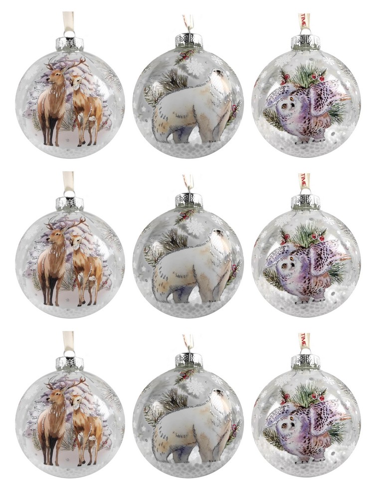 Украшение новогоднее Шар 8см стекло с наполнением из пенополистирола арт.91461 по цене 