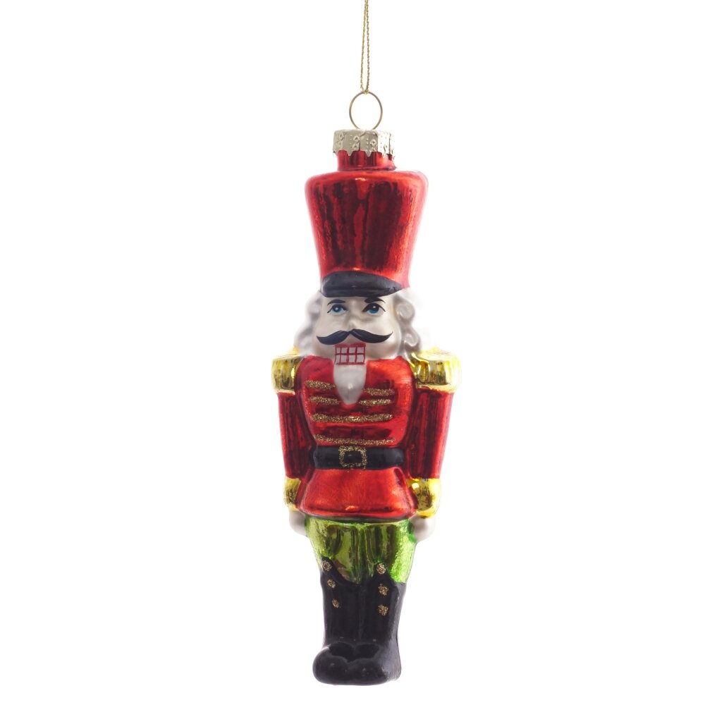 Украшение новогоднее Солдатик 5,5х4х15см, стекло арт.805498 по цене 