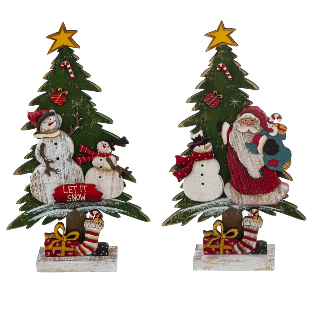 Фигурка декоративная Елка 18х5х31см 2в., дерево арт.809149 по цене 