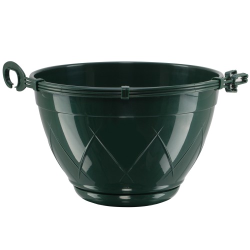 Кашпо подвесное Сантино Лилия с поддоном пластик d-23,5см h-14см V-4л зеленый по цене 