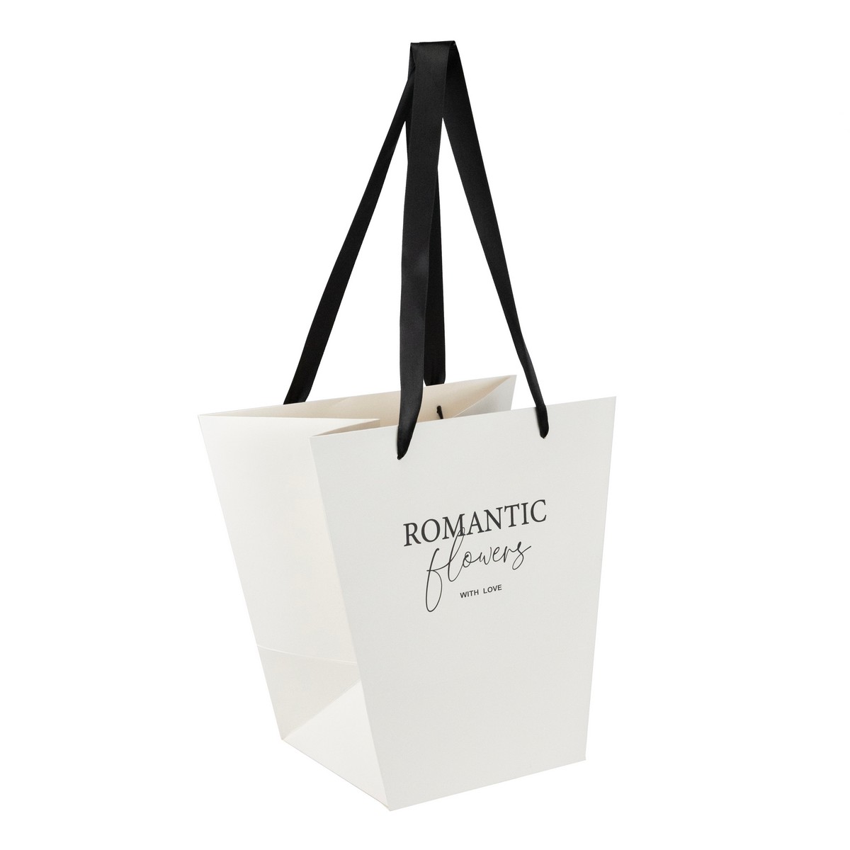 Пакет для букета крафт 30х19х30см, белый по цене 