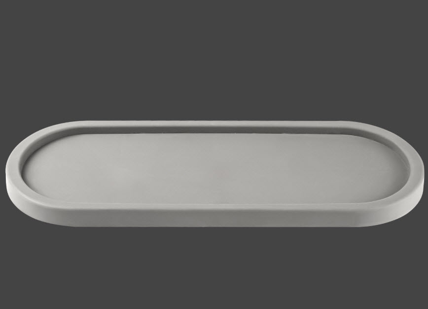 Подставка Амалия 2,1х42,5х16см серый жемчуг, пластик арт.КШ-0717 по цене 