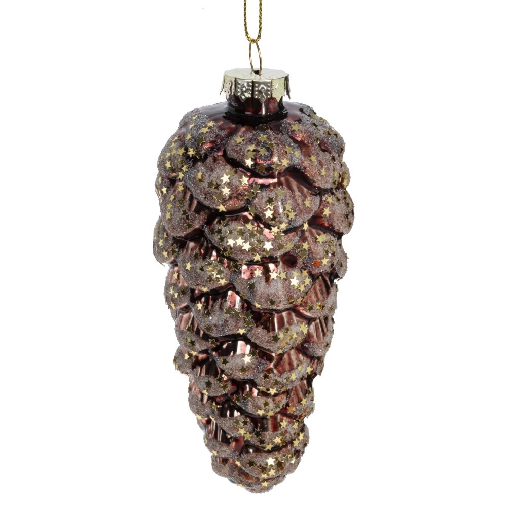 Украшение новогоднее Шишка 6х6х14см стекло арт.779043 по цене 