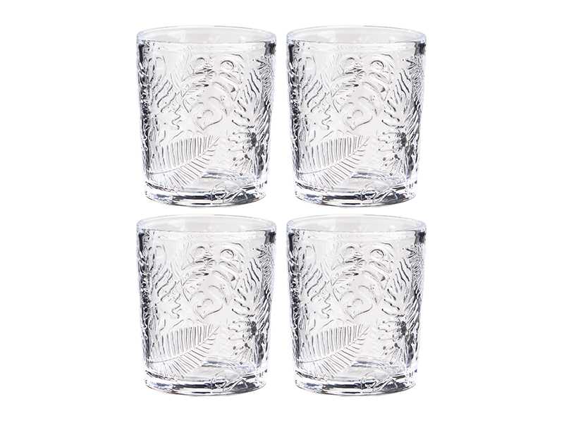 Набор стаканов 4шт Флора 350мл, стекло арт.750-008 по цене 