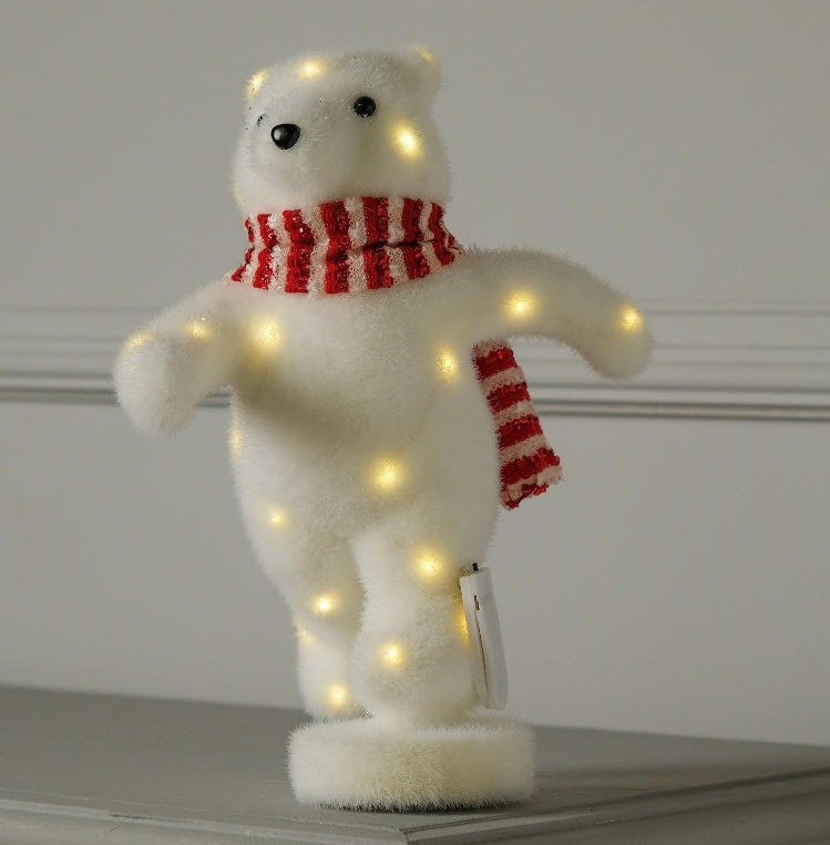 Фигура светодиодная Бегущий мишка 14×26×13см, теплый белый арт.4843988 по цене 