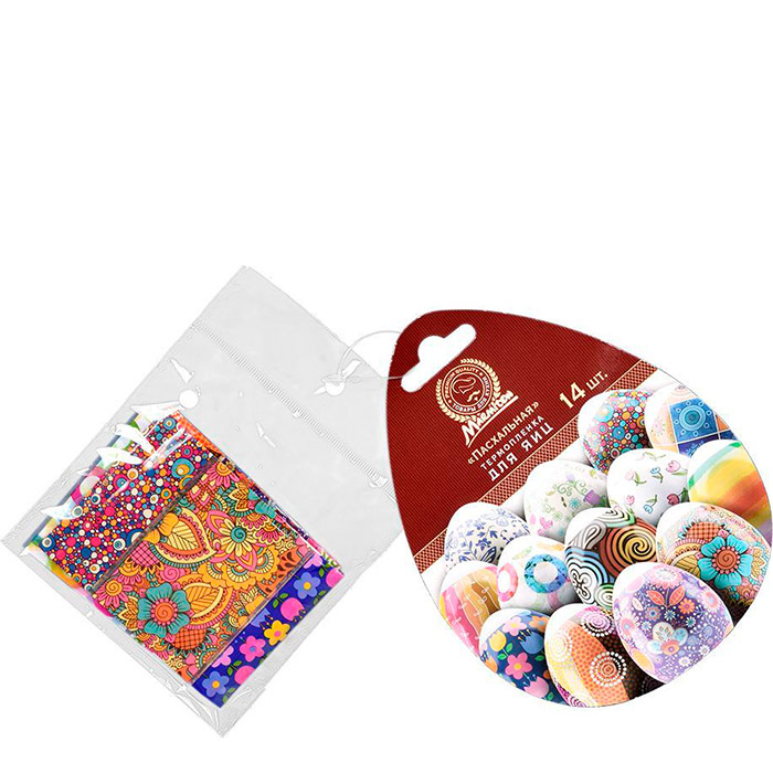 Термопленка для яиц  Пасхальная  (2 шт по 7 наклеек) 17077 по цене 