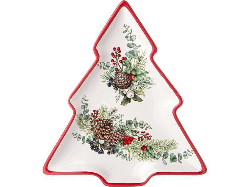 Тарелка в форме елки Агнесс Празднование, керамика арт.358-2263 по цене 