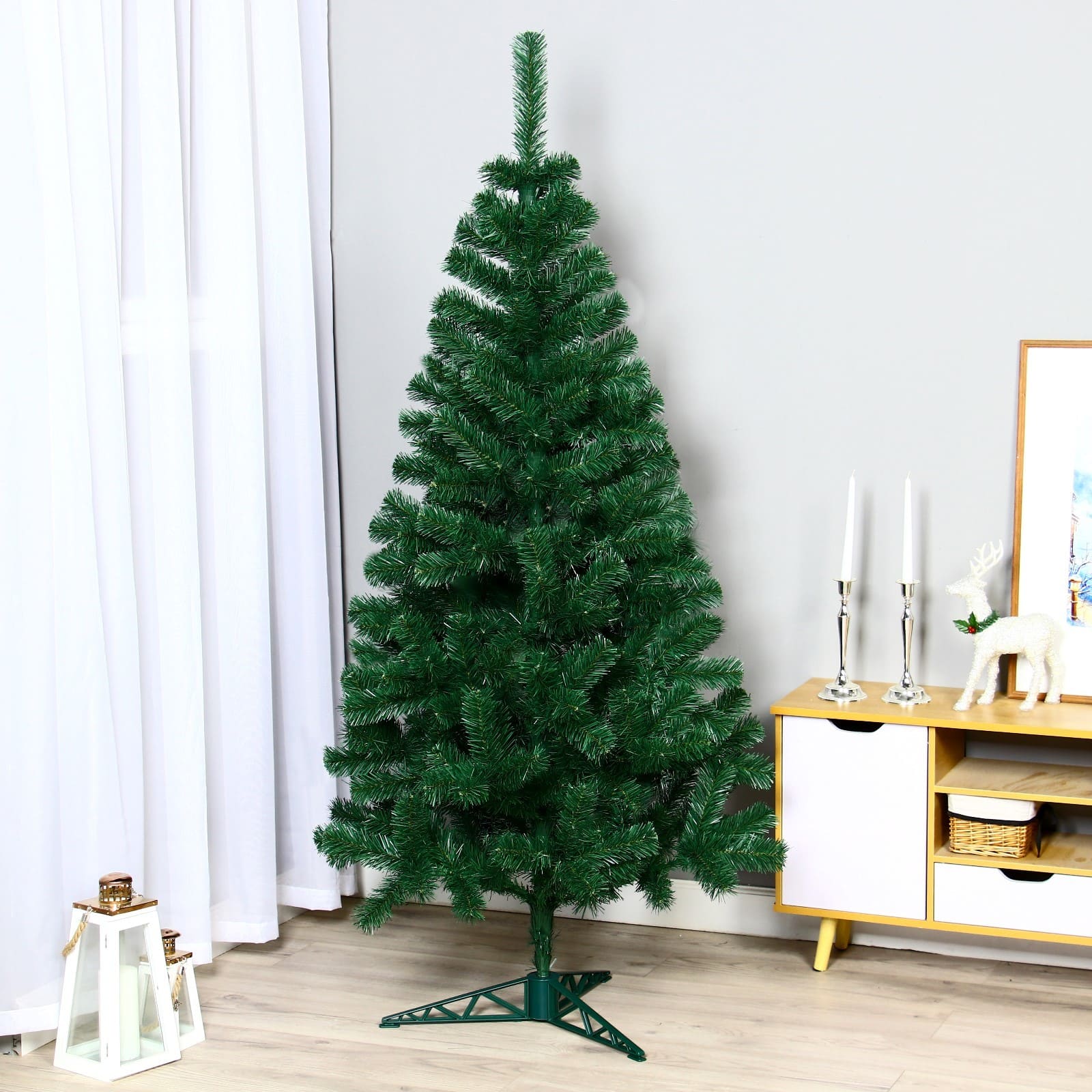 Ель искусственная Лесная 180см, пластик, ПВХ арт.2773224 по цене 