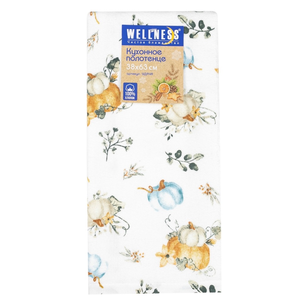 Полотенце кухонное 38х63см, хлопок арт.УДАЧА по цене 