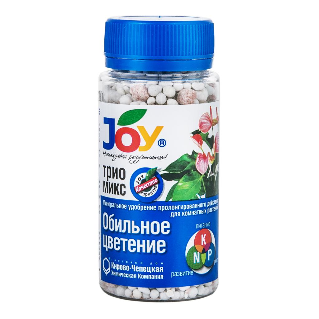 Удобрение минеральное сухое Джой Трио Микс для обильного цветения 100г по цене 