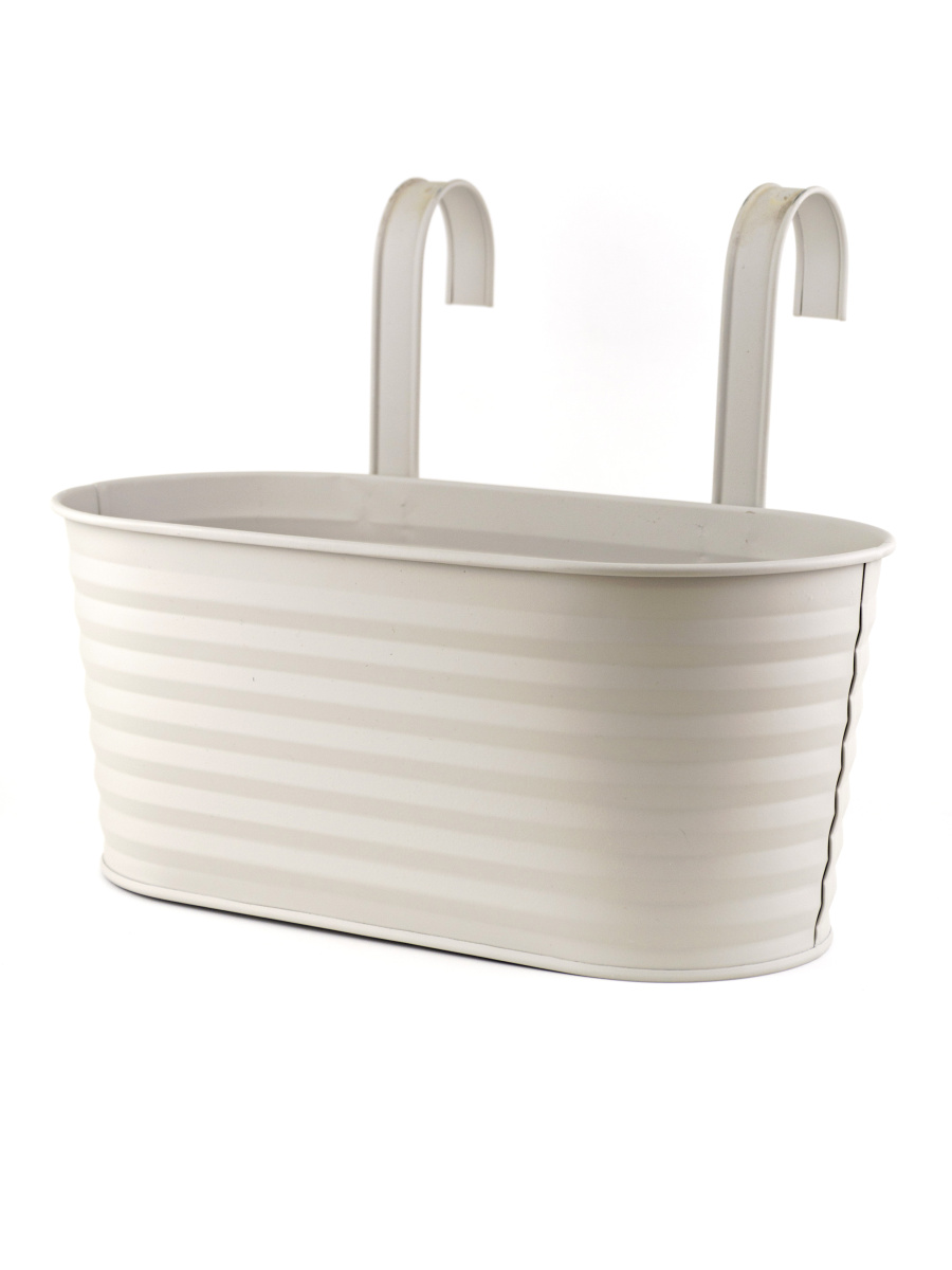 Кашпо подвесное Линии металл бежевый 33х16,5х14см по цене 