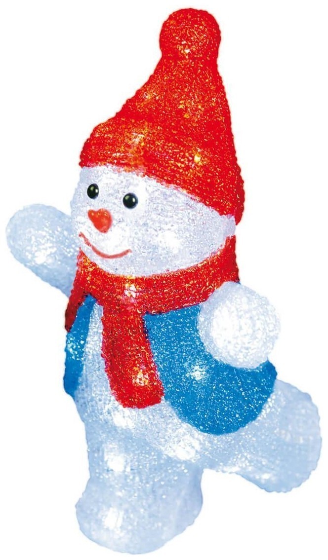 Фигура светодиодная Снеговик-2, белый 40 светодиодов 22х17х34см по цене 