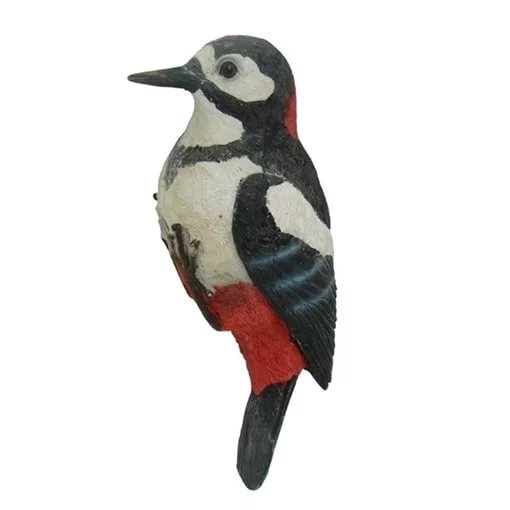 Фигура декоративная садовая навесная Дятел полистоун10.5х9х23.5см по цене 