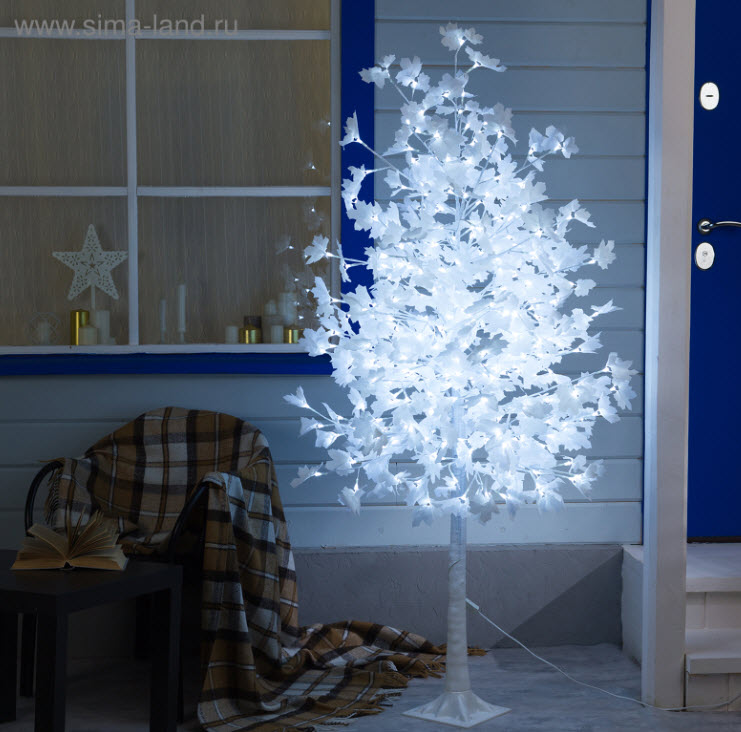 Дерево светодиодное Клен белый 1,8м 350 LED, белый арт.3613137 по цене 