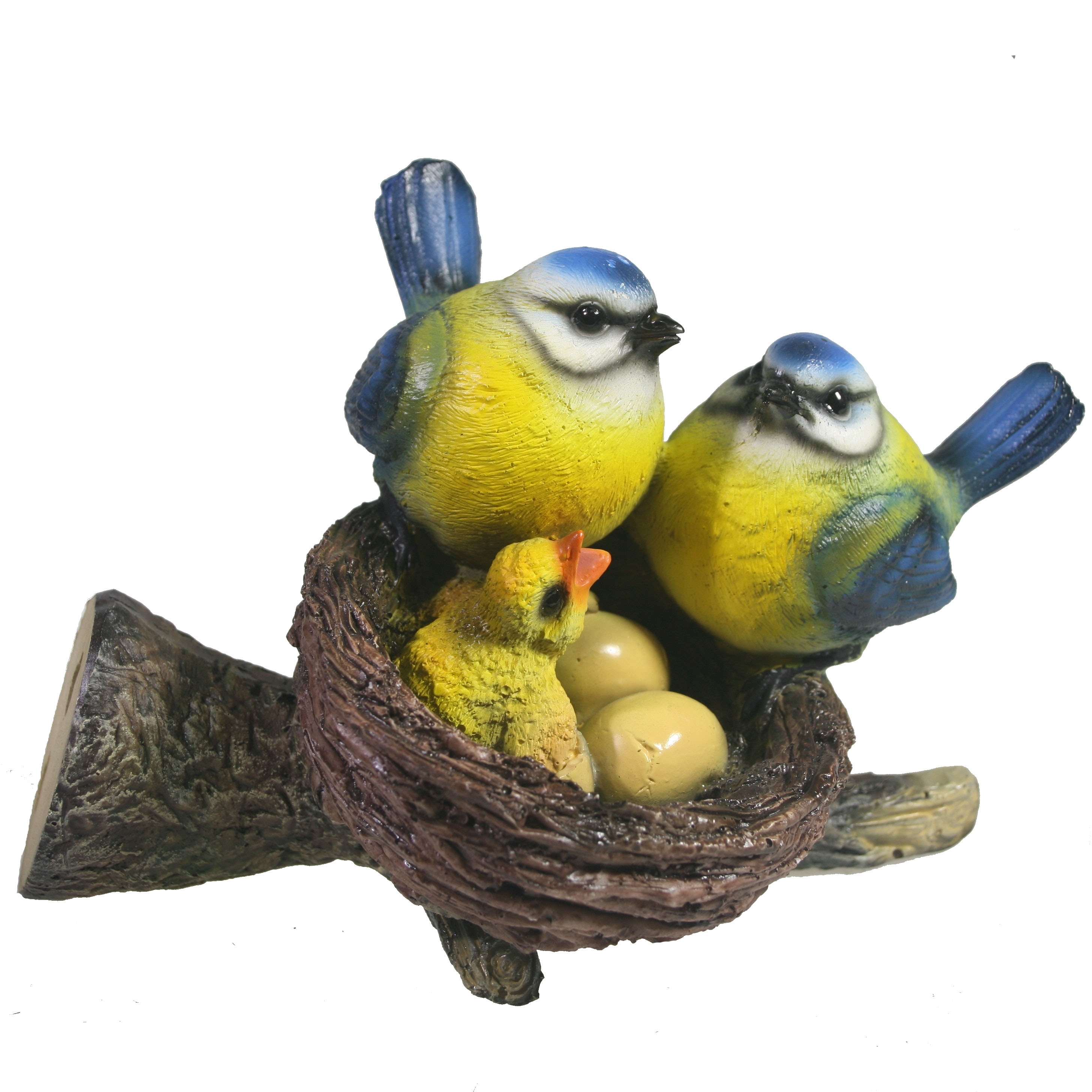 Фигура садовая навесная Гнездо с синицами 18,5х11,5х12см, полистоун арт.626540/F595 по цене 