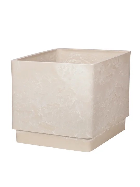 Горшок для растений ГринШип Куб песочный 40х40см, пластик, арт.H-16UF40 по цене 