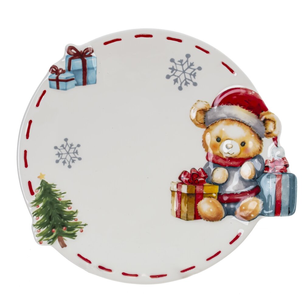 Тарелка Веселый Новый год 16х15х1,5см, керамика арт.805093 по цене 