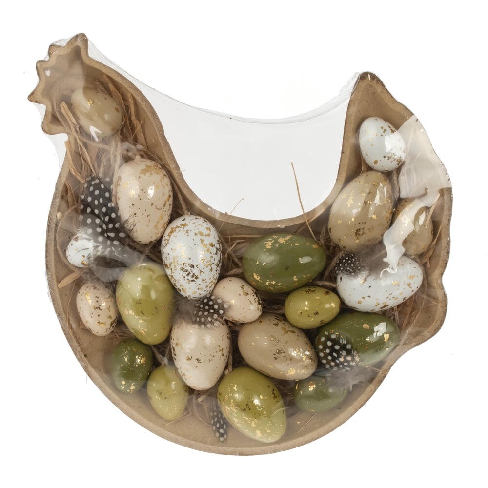 Набор из 18-ти изделий подвесных Яйцо 29х31х4,5см арт.819094 по цене 