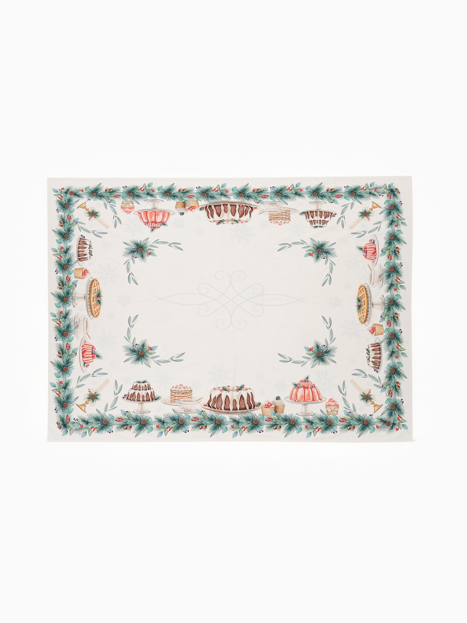 Набор Этель Новогоднее угощение: скатерть 150×180см, салфетка 40×40см 8шт, хлопок арт.10554237 по цене 