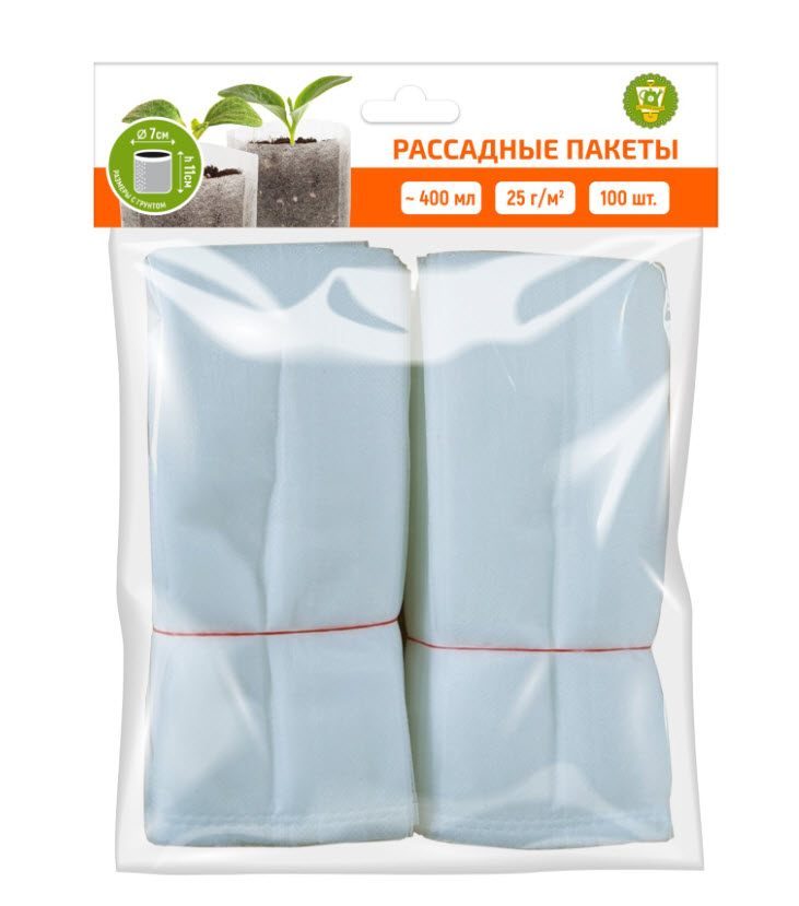 Пакеты для рассады, объем 400 мл, 100 шт/уп. GARDEN SHOW 266323 по цене 