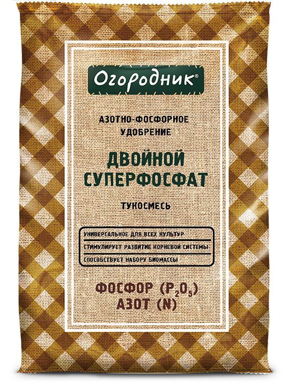 Удобрение сухое Огородник тукосмесь суперфосфат двойной минеральное гранулированное 0,7кг по цене 