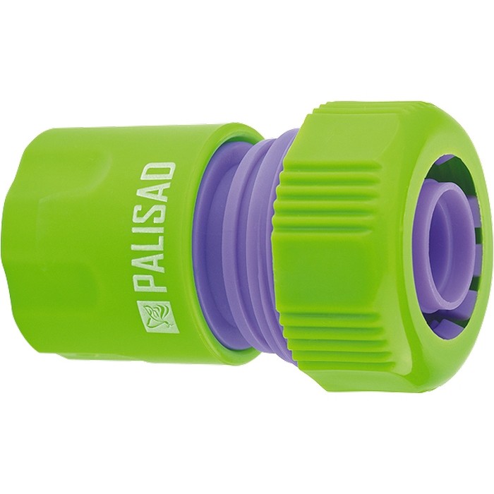 Соединитель Палисад пластмассовый быстросъемный для шланга 3/4" по цене 