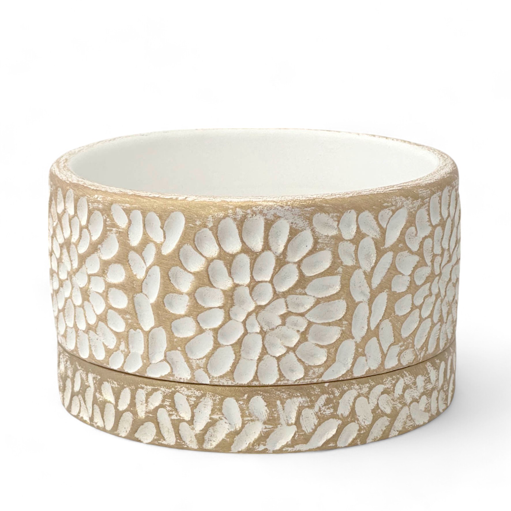 Горшок с поддоном АСТРА Верано бел/жемч. 12х8см арт.597895 по цене 