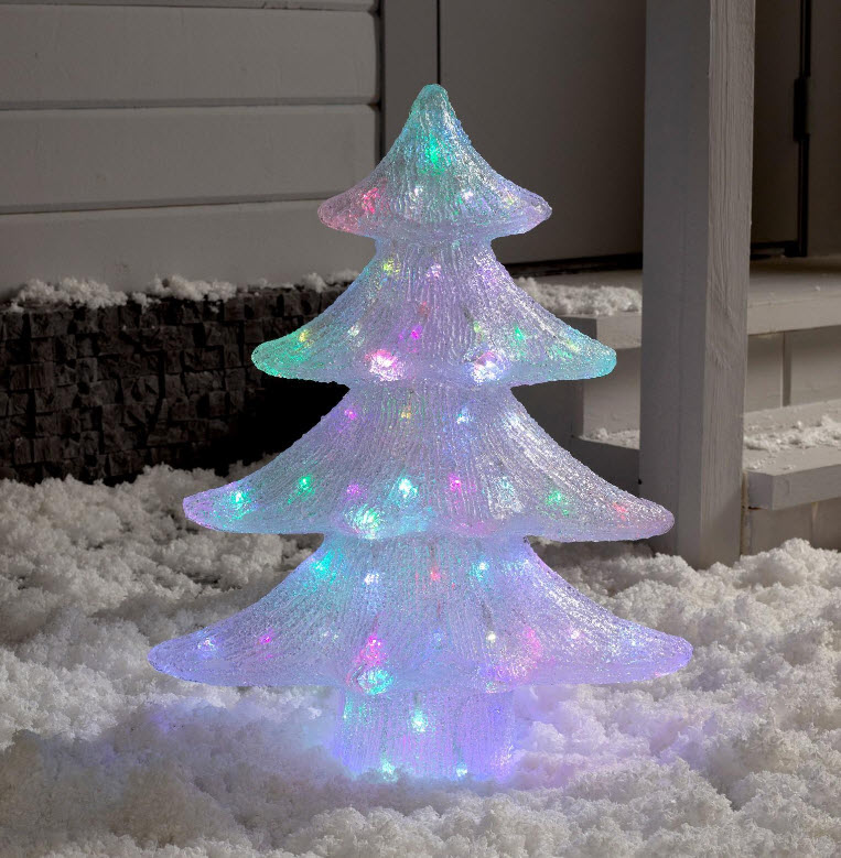 Фигура светодиодная Елочка 45×60×24см, акрил 50 LED, мульти арт.5037539 по цене 