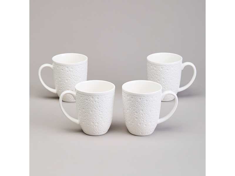 Набор кружек Лефард Икра 4шт 420мл, фарфор арт.171-331 по цене 