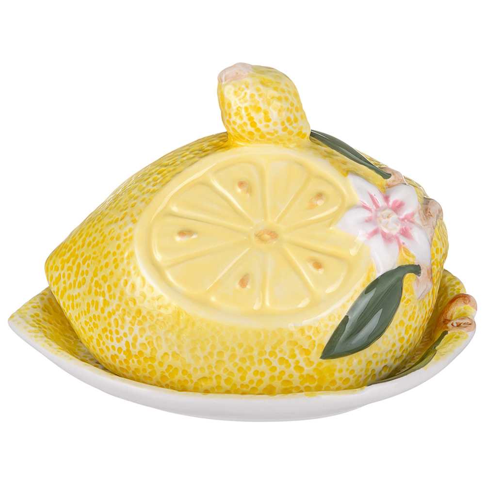 Масленка Лефард Лемон Три 17,5x14x11,5см, керамика арт.358-2392 по цене 